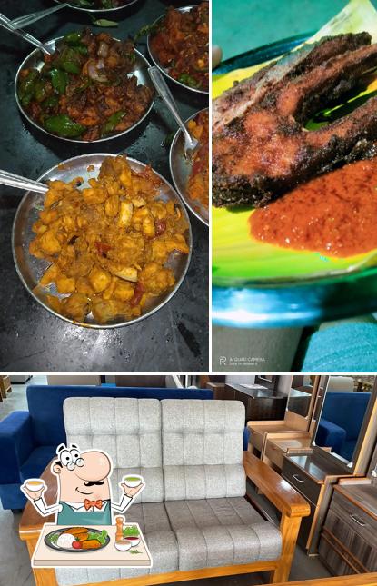 Check out the picture showing food and interior at Amutha Surabhi Punjabi Hotel