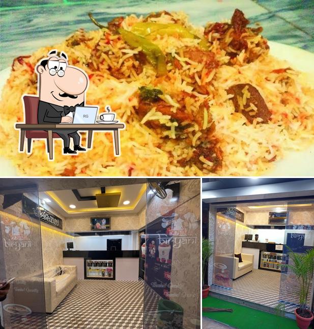 The interior of Zaika biriyani tumkur