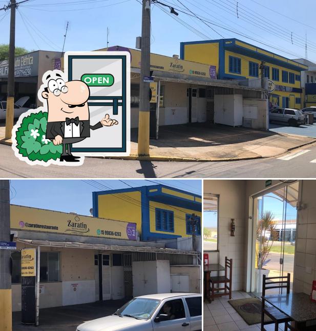 O exterior do Zaratin restaurante