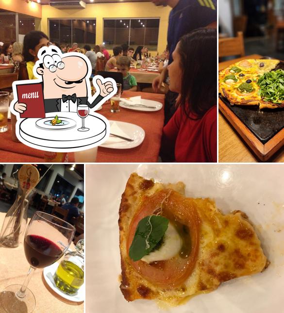 Comida em Pizzaria Caprichosa