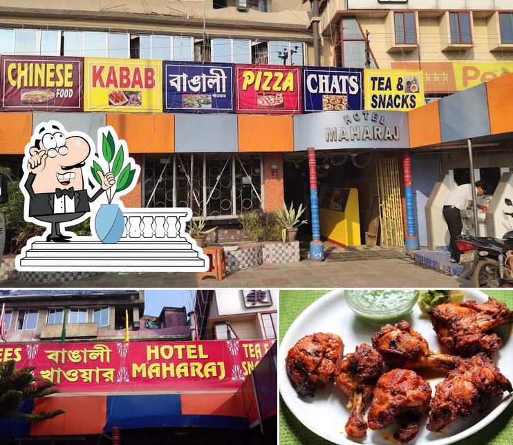 Among different things one can find exterior and meat at Hotel Maharaj