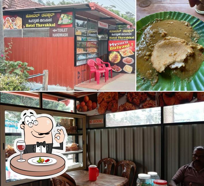 This is the picture showing food and interior at Hotel Thavakkal