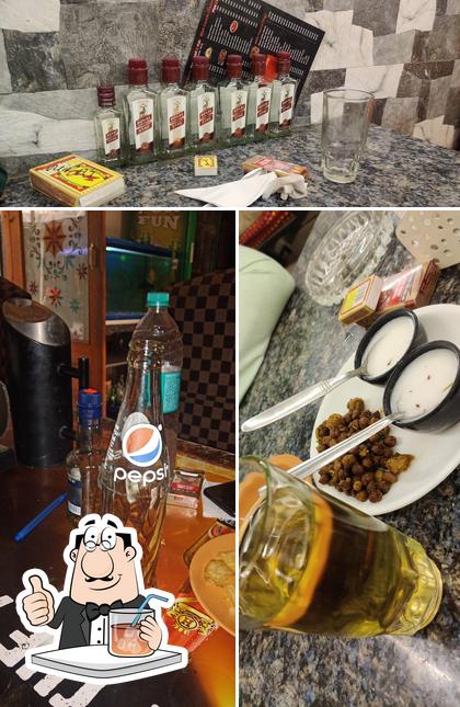 The restaurant's drink and food