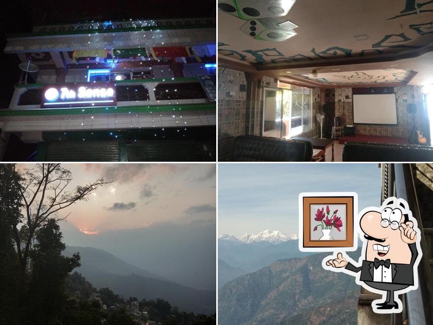 Among various things one can find interior and exterior at 7th sense bar & restaurant