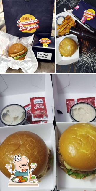 Food at Smasher Burgers By Chili's