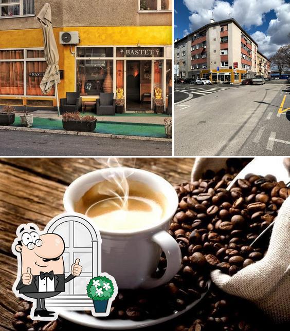 Tra le varie cose da Caffe bar Bastet si possono trovare la esterno e bevanda