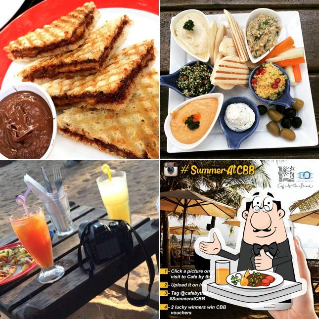 Among various things one can find food and interior at Cafe By The Beach
