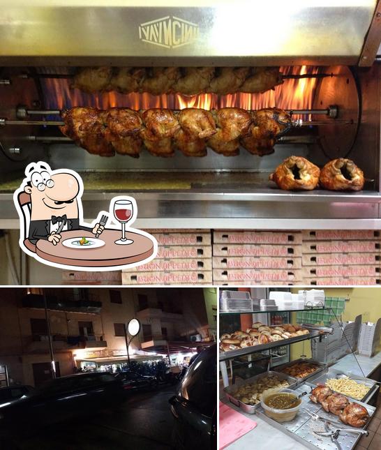 La cibo e esterno del ristorante