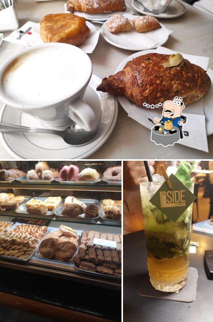 Questa è la foto che mostra la cibo e interni di Side cafe - bar