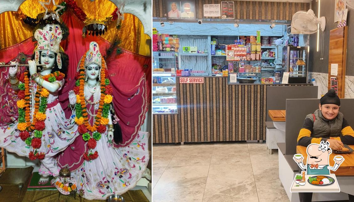 Food at Chetan restaurant and milk dairy