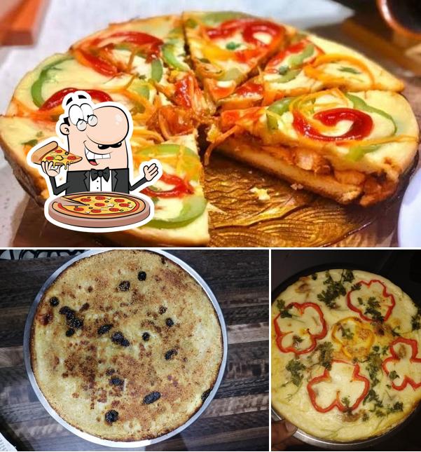 Order pizza at Coffee Time Cafe