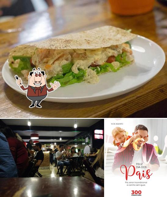 Esta é a ilustração apresentando comida e exterior no Diner Box Burguer Patos
