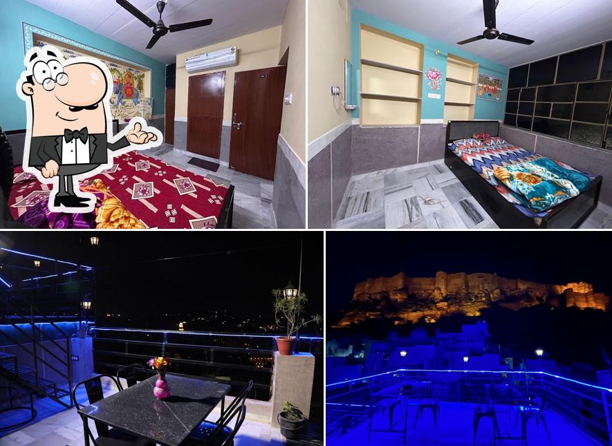 The interior of MOON NIGHT GUEST HOUSE & ROOFTOP RESTAURANT