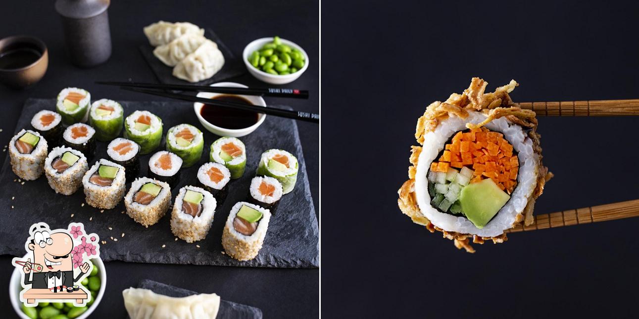 Scegli le diverse opzioni di sushi