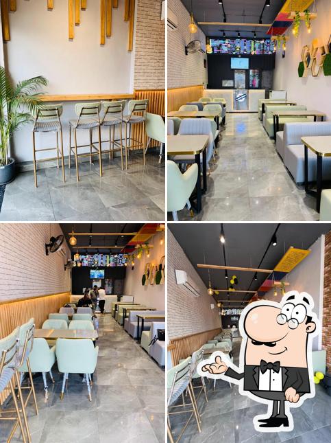 The interior of The crispy hawkers ( best restaurant in jalandhar )