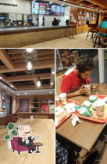 The interior of Burger King
