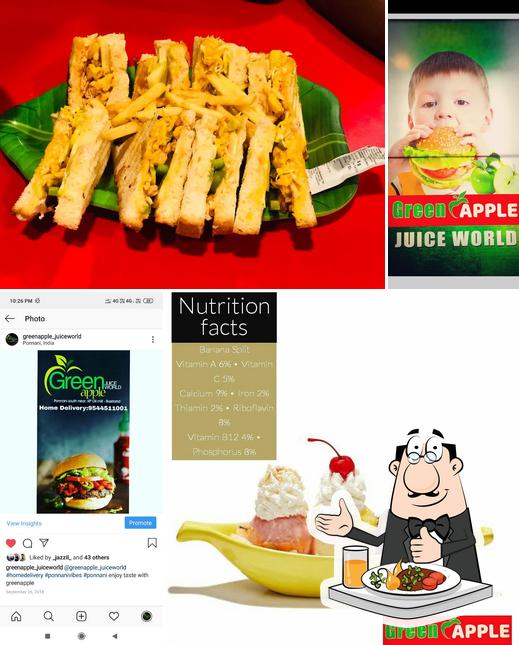 Food at Green apple juice world cafe