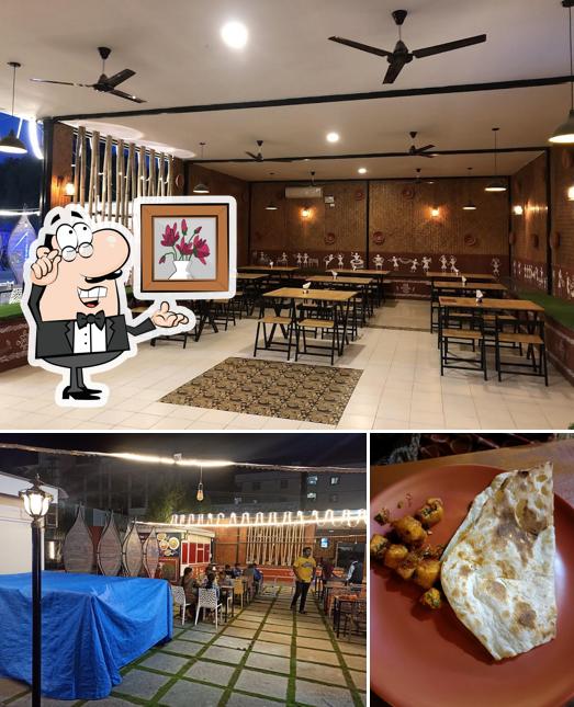 Among different things one can find interior and food at Our Place Restaurant