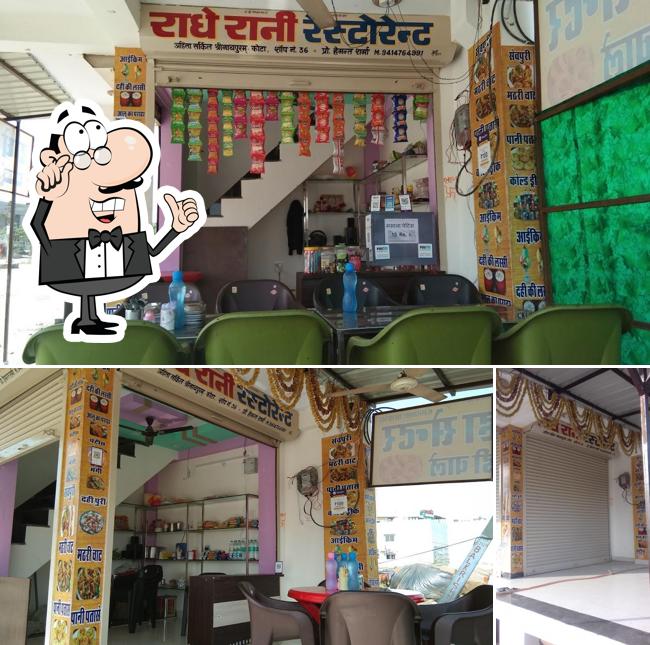 The interior of Radhe Rani Restaurant