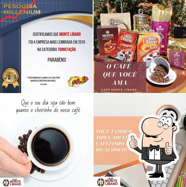 See this pic of Café Monte Líbano