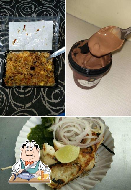 Grilled salmon at Charcoal Bytes