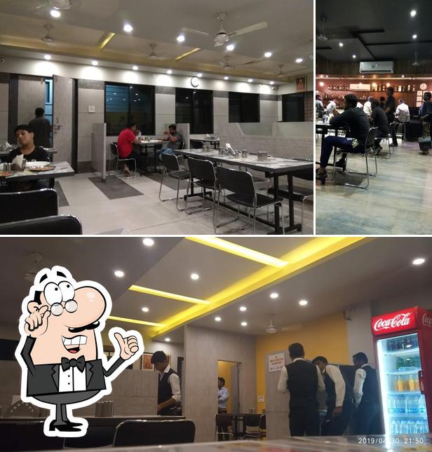The interior of Khandesh Veg Non-Veg Restaurant, Bhusawal