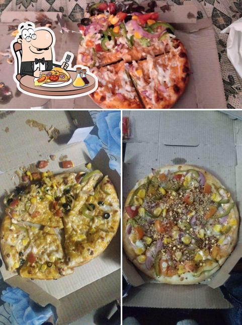 Try out pizza at Pizza King Express