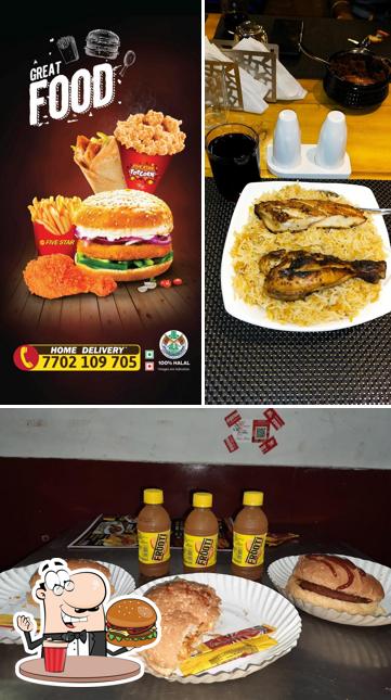 Try out a burger at Five Star Chicken, NGO Colny, PUTTUR
