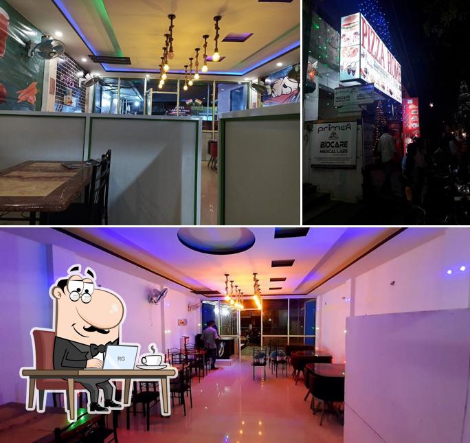 The interior of PIZZA HOME