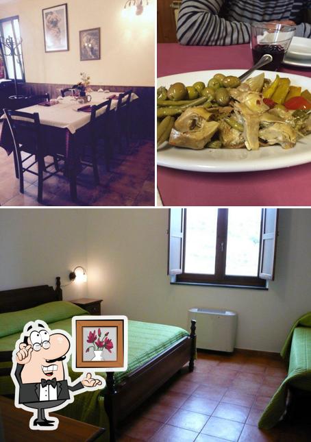 La interni e cibo del ristorante