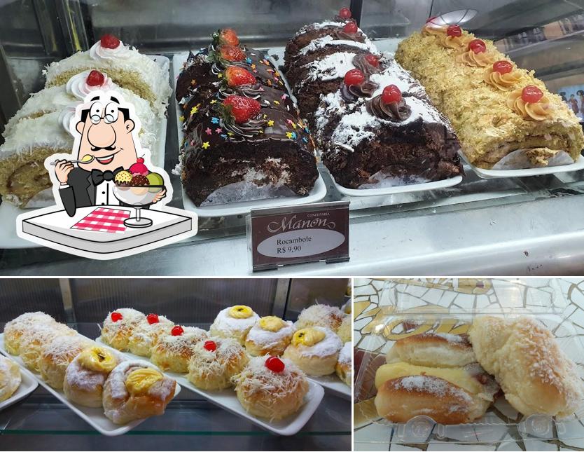 Confeitaria Manon Ouvidor serve uma variedade de pratos doces