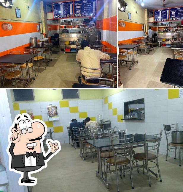 The interior of Hotel Sakthi Tiffin Center