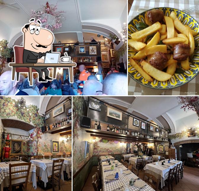 Gli interni di Trattoria Parietti