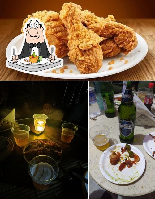 Take a look at the picture showing food and interior at South Hall Dhaba