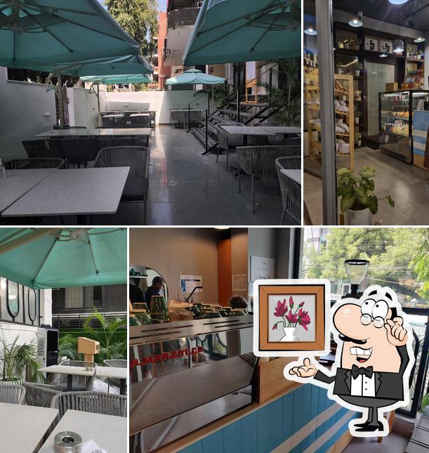 The interior of Blue Tokai Coffee Roasters GK 1