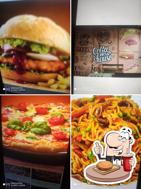 Order a burger at Wooden cafe