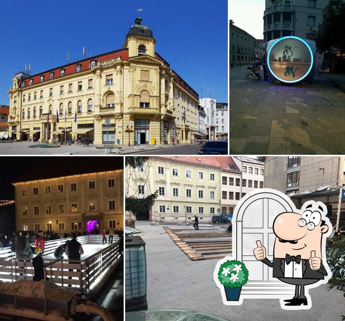 Curiosa tra la parte esterna di Mestna Kavarna Celje