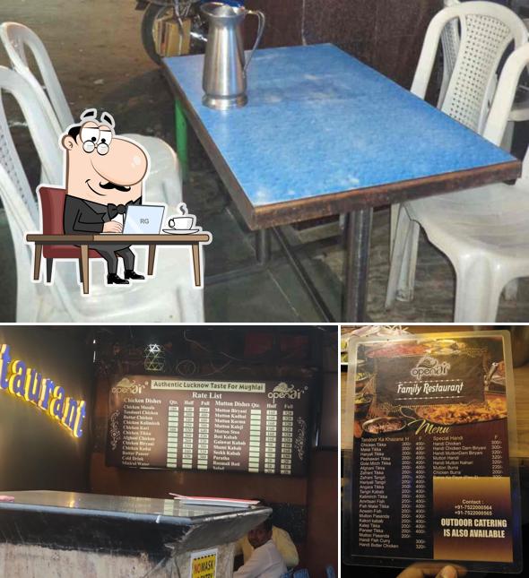 The interior of Open Air Restaurant