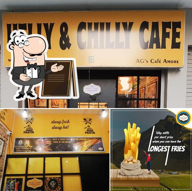 The exterior of Helly and chilly cafe mehsana