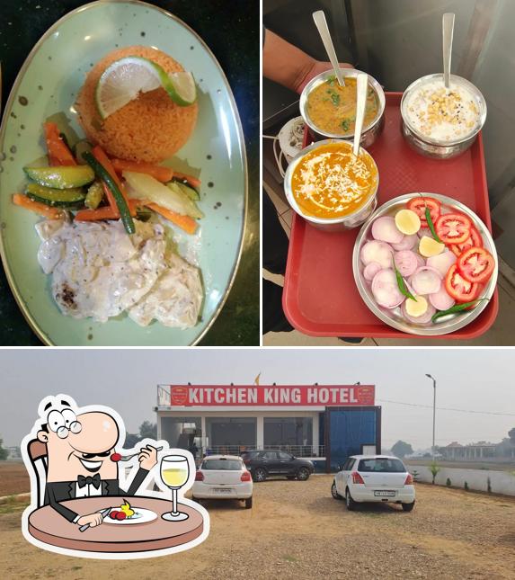 The picture of food and exterior at Kitchen King Hotel
