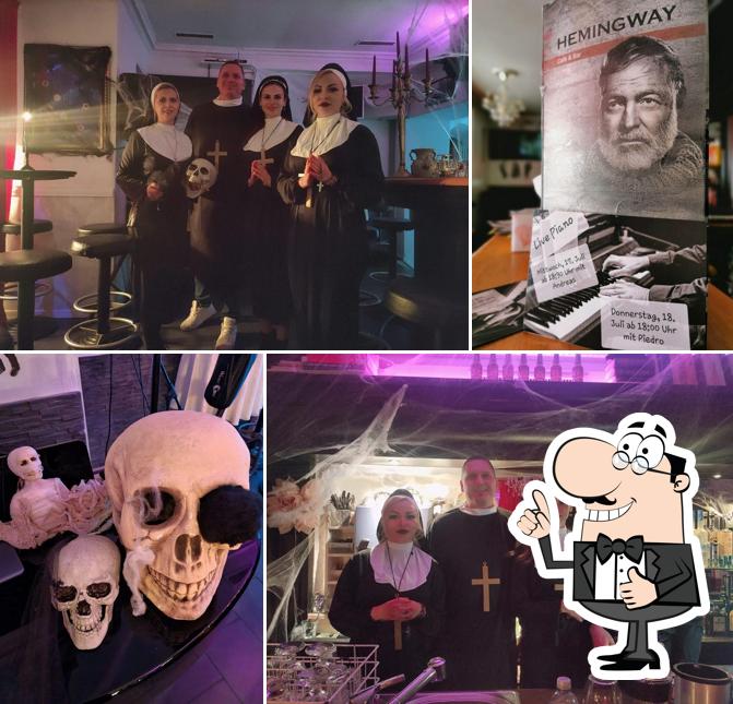 Ecco un'immagine di Hemingway