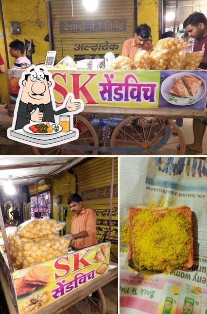 Food at SK Sandwich & Panipuri