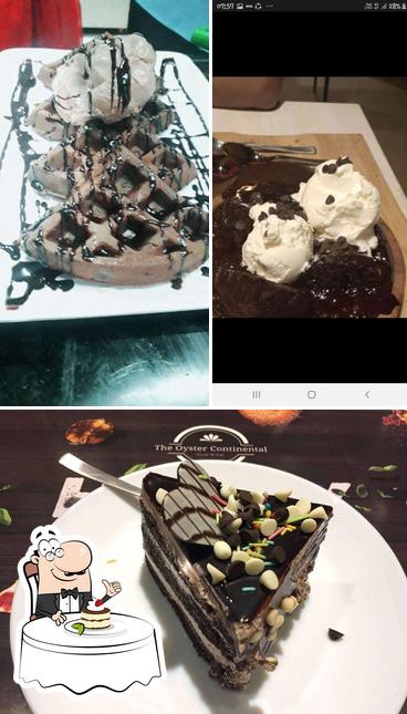 The Oyster Continental offers a selection of desserts