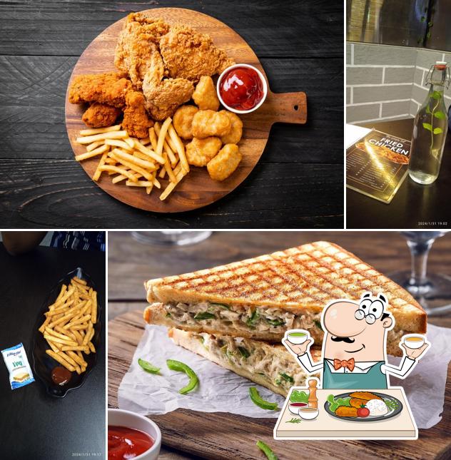 Food at the crispy hut