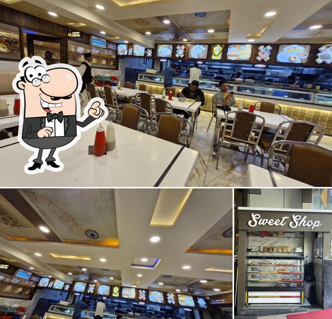 Among different things one can find interior and food at SRI VISHNU BRINDAVANA