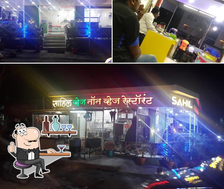 The interior of Sahil Restaurant