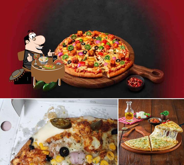 This is the picture showing food and dining table at Oven Story
