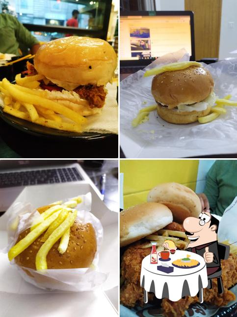 Get a burger at Hot Wingz