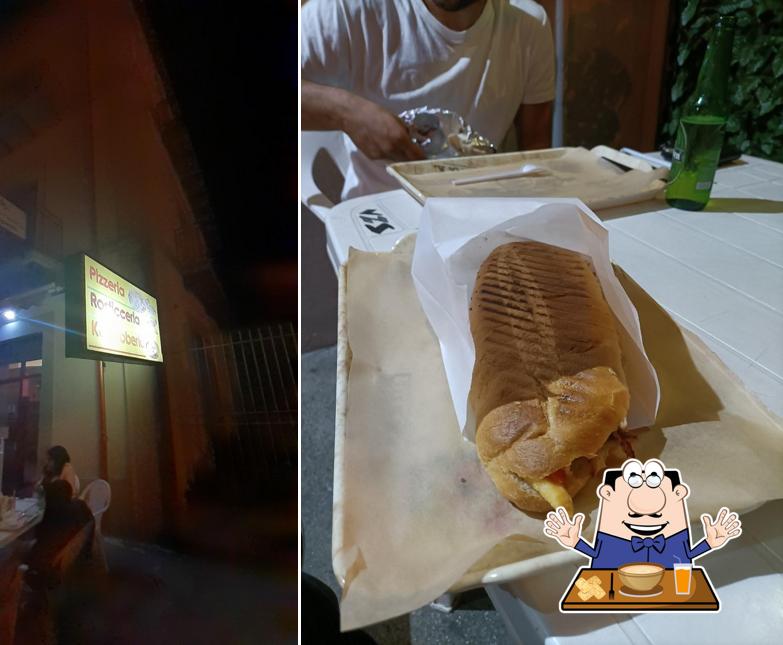 Cibo al Tazmania pizza e panini