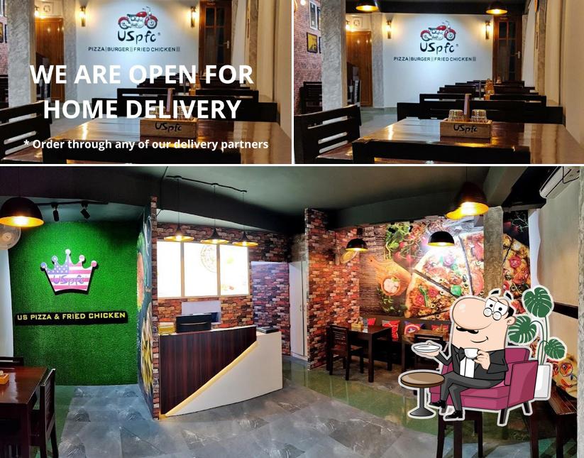 The interior of US Pizza & Fried Chicken (USPFC), Imphal